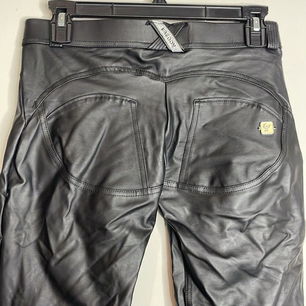 FREDDY WR.UP Motorcycle Coated Cotton Low Rise Skinny Pants Size 6 - Picture 3 of 7